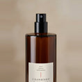 Load image into Gallery viewer, Close-up of the Cranberry & Orange room spray 100ml fine mist atomiser and amber glass bottle, Little London Gifts Co