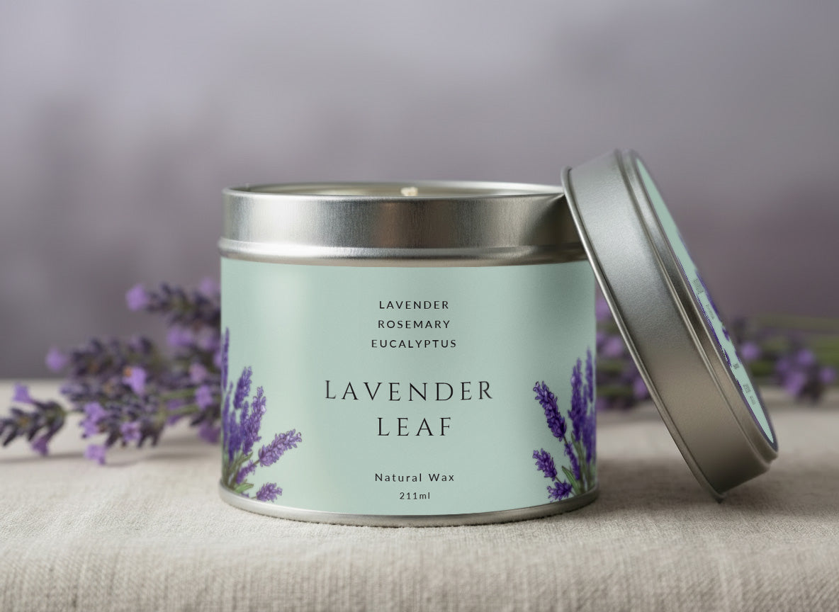 Lavender Leaf Candle
