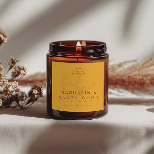 Mandarin & Sandalwood Soy Candle image 0