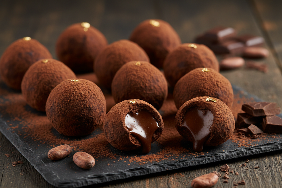 dark chocolate truffles