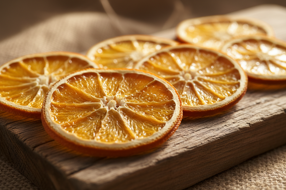 Dried Orange Slices close up