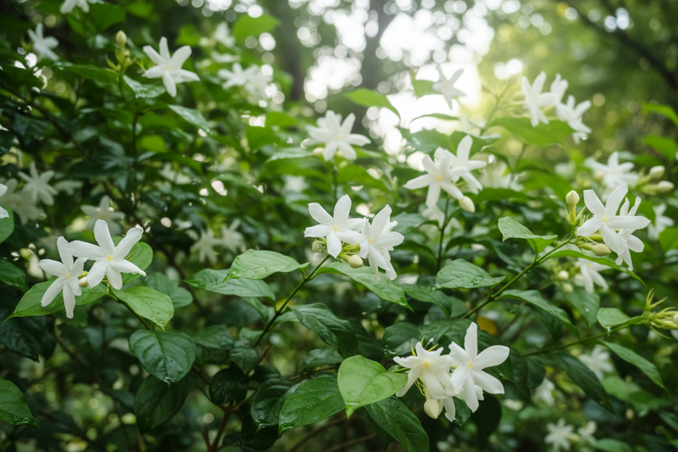 Fresh Jasmine flowers in nature