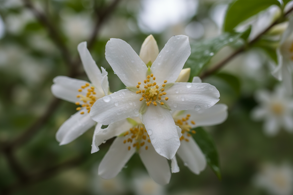 jasmine flowers close up 