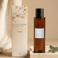 Load image into Gallery viewer, English Bluebell room spray 100ml with its Little London Gifts Co gift box, styled with linen and eucalyptus
